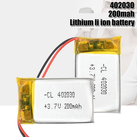 Batterie Lithium-ion polymère Rechargeable, 200mAh, 3.7V, 402030 042030, pour GPS, Bluetooth, MP3, MP4, MP5, PSP ► Photo 1/6