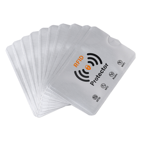 10 pièces Anti-vol pour RFID carte de crédit protecteur blocage porte-carte manchon coque peau couvre Protection porte-cartes de banque nouveau hot ► Photo 1/6