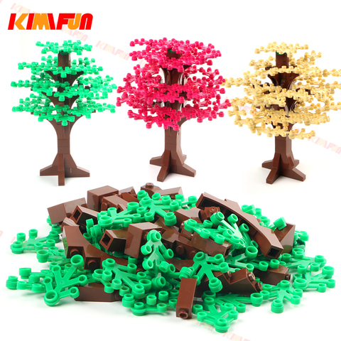 Blocs de construction de jardin, arbre vert, plantes de maison, bricolage, jouet botanique, accessoires MOC, pièces de brique compatibles avec les blocs Lego ► Photo 1/6