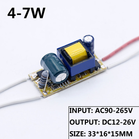 LED pilote 1W 3W 4W 6W 9W 10W 13W 15W 16W 18W 300mA alimentation LED adaptateur d'alimentation 350mA 90-265V transformateurs d'éclairage pour LED ► Photo 1/6