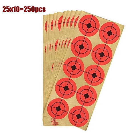 250 pièces (25 feuille) 1.5 pouces cible Pasters papier autocollants pour fusil à Air comprimé tir Orange ► Photo 1/6