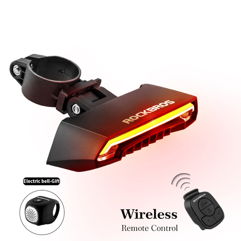 ROCKBROS vélo lumière clignotant LED USB vélo feu arrière intelligent sans fil télécommande vtt selle lumière arrière vélo feu arrière ► Photo 1/1