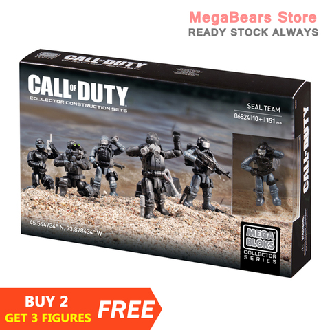 Mega block Construx – jeu de Construction Call of Duty, 06824, blocs de Construction, équipe de scellement, jouets ► Photo 1/5