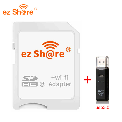 2022 Offre Spéciale Vente Directe ez partager Wifi Adaptateur Wifi Carte Sd et lecteur de carte peut utiliser 8g 16g 32g sans carte micro sd ► Photo 1/4