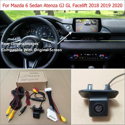 Caméra de recul pour Mazda 6, Sedan Atenza GJ GL Facelift 2022, jeux de caméras de recul pour voiture, écran RCA et Original ► Photo 1/6