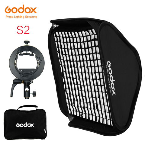 Godox – support de Flash S2 Speedlite + boîte à lumière, grille en nid d'abeille avec monture Bowens pour Godox V1 TT685 V860II TT350 AD200 Flash ► Photo 1/6