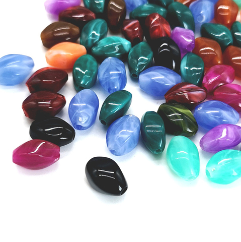 30 pièces de perles ovales d'imitation de pierre, pour la fabrication de bijoux, Bracelet pendentif DIY ► Photo 1/6