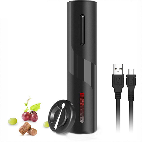 Nouveau ouvre-bouteille de vin électrique Rechargeable automatique tire-bouchon créatif ouvre-bouteille de vin avec USB câble de charge costume pour un usage domestique ► Photo 1/6