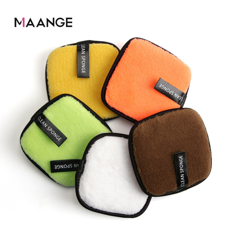 MAANGE – tampons démaquillants en microfibre, 5 pièces, serviettes de maquillage, nettoyant pour le visage, en peluche, réutilisables, fond de teint, outil de soins de la peau ► Photo 1/6