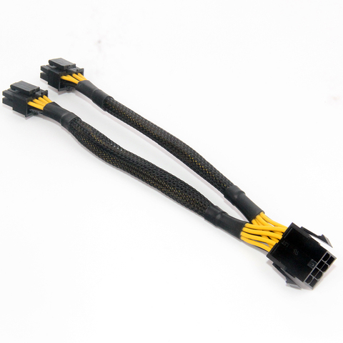 Adaptateur câble d'alimentation CPU 8 broches femelle vers double câble 8 broches (4 + 4), 20cm, haute qualité ► Photo 1/6