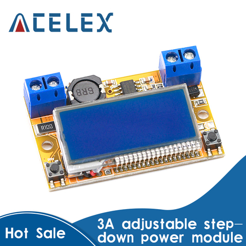 Convertisseur de tension abaisseur DC-DC 5-23V à 0-16.5V, 3a, réglable sur écran LCD ► Photo 1/6