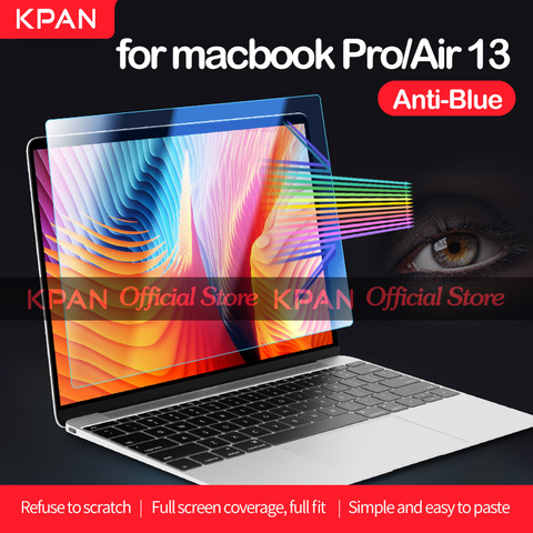 KPAN – protecteur d'écran pour Macbook Pro/Air, Film en verre Flexible Anti-bleu, pour puce M1 A2337 A2338 A2179 A2141 A2289, 12 13 15 16 pouces ► Photo 1/6