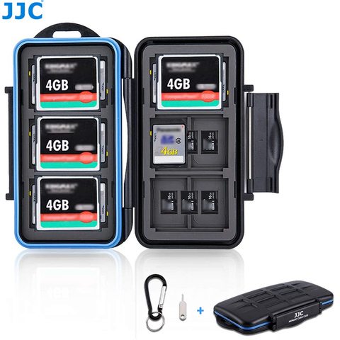 JJC étuis de carte mémoire porte-boîte de rangement organisateur pour SD SDHC SDXC MSD Micro SD CF cartes portefeuille pour Sony DSLR appareil photo sans miroir ► Photo 1/6