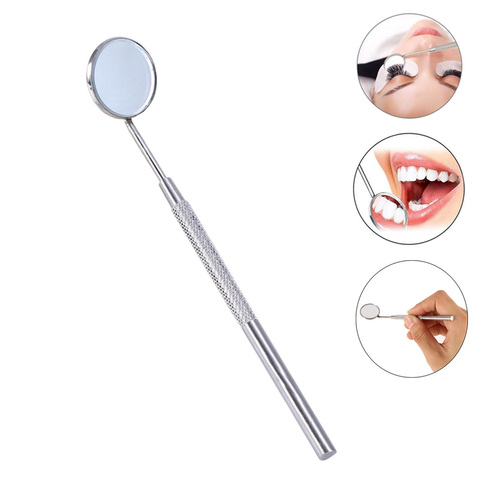 Miroir dentaire en acier inoxydable, Instruments pour vérifier la bouche, outils d'application des extensions de cils et dents, nettoyage Oral ► Photo 1/6