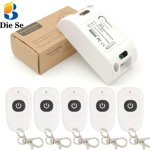 Diese-interrupteur universel contrôlé à distance pour l'éclairage, relais et transmetteur, pour ampoules, 1ch, AC 220V, 10a, 433MHz, rf, pour ampoules, \ LED ► Photo 1/6