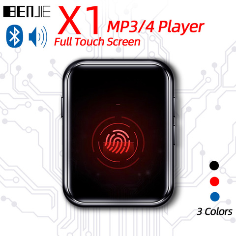 BENJIE X1 lecteur MP3 Bluetooth à écran tactile complet lecteur Audio Portable avec haut-parleur intégré Radio FM, enregistreur, livre électronique ► Photo 1/6