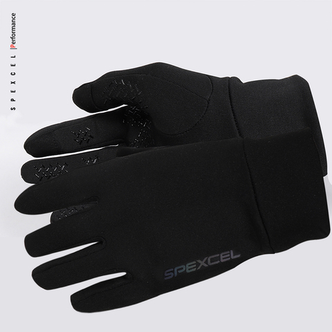 SPEXCEL – gants de cyclisme en polaire thermique, gants de vélo, de course sur route, noirs, nouvelle collection hiver ► Photo 1/6