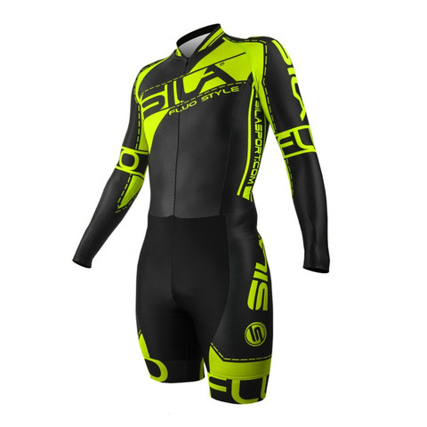 2022 Sila à manches longues combinaison cyclisme hommes corps Triathlon costume vélo Jersey combinaison ensemble éponge coussin vtt Ropa Ciclismo Hombre ► Photo 1/6