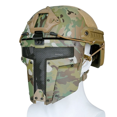 Demi-masque tactique Paintball Airsoft, utilisation avec casque rapide, masques de protection militaires pour la chasse ► Photo 1/6