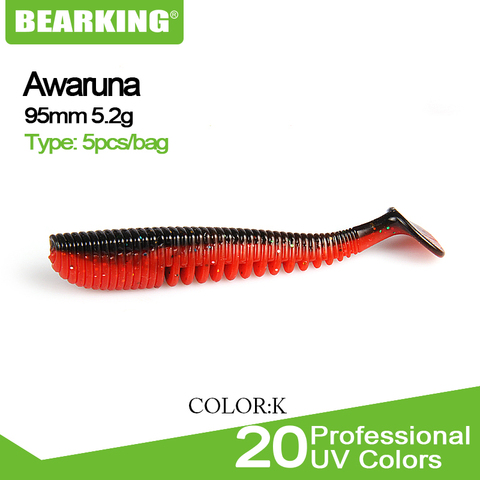 BEARKING – appât artificiel souple en Silicone pour la pêche, leurre pour attraper des poissons, matériel pour pêcher l'alose ou la carpe, 95mm, 5.2g ► Photo 1/6