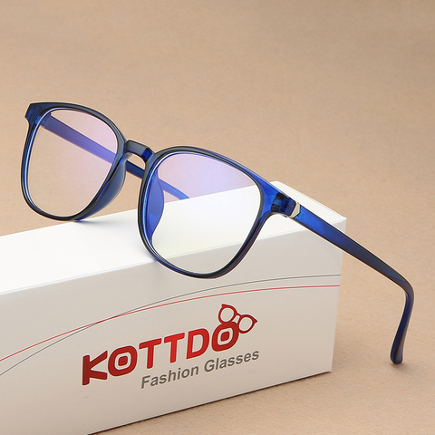 KOTTDO rétro hommes lunettes cadre mode ordinateur lunettes cadre femmes Anti-lumière bleue Transparent clair rose cadre en plastique ► Photo 1/6