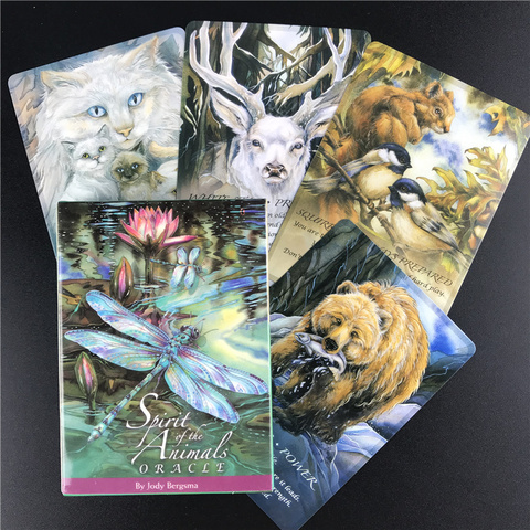 Jeu de cartes Oracle esprits des animaux, cartes de Tarot anglais complet, pour une fête, famille, jeu de cartes ► Photo 1/6