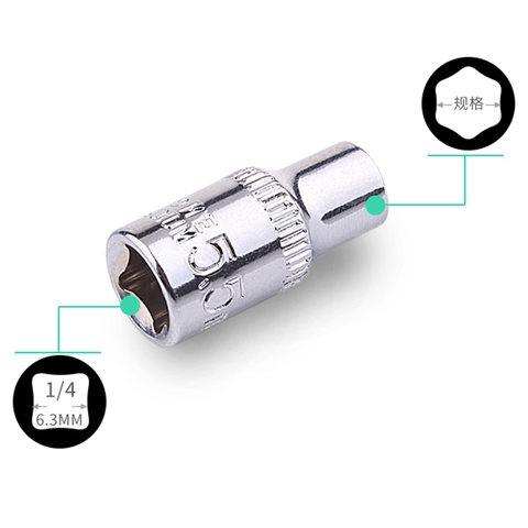 Clé à douille à douille à Double extrémité outils à Double extrémité 4MM 4.5MM 5MM 5.5MM 6MM 7MM 8MM 9MM 10MM 11MM 12MM 13MM 14MM 1/4 