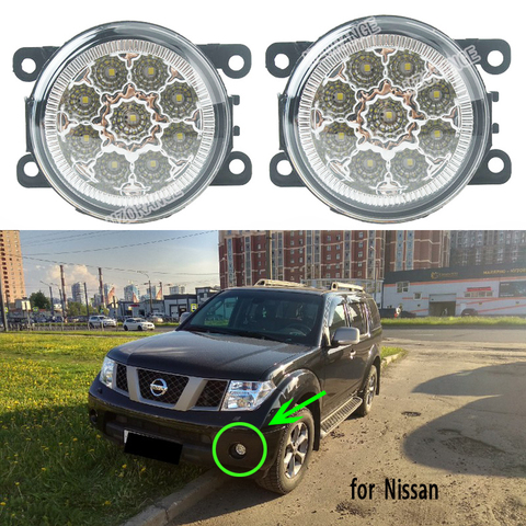 6000 K 12 V voiture de coiffure Pour NISSAN Navara D40 Note E11 Pathfinder R51 Pixo UA0 DRL Brouillard Lampes éclairage LED Lumières 9 W/1 SET ► Photo 1/6