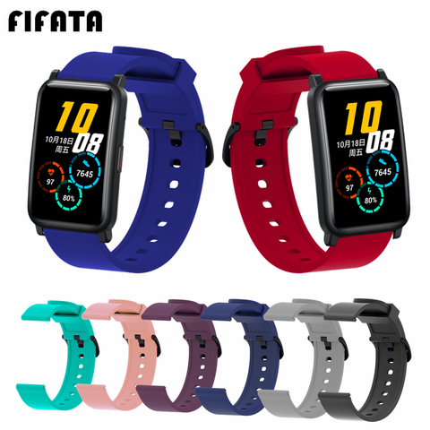 FIFATA 20mm Bracelet en Silicone souple pour Huawei Honor montre ES Bracelet Sport Bracelet pour Haylou LS02 pour Amazfit Bip S Bracelet ► Photo 1/6