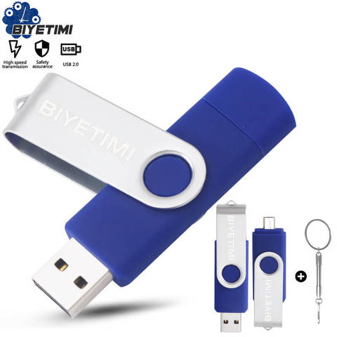 Clé USB multifonction Biyetimi otg 2.0 clé usb 64 go clé USB-clé usb 32gb 16gb 8gb 4g pour téléphone ► Photo 1/6