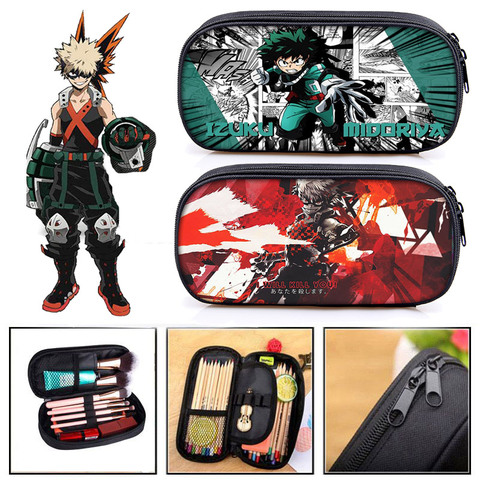 Trousse à crayons Anime Boku no Hero academy, étui à cosmétiques My Hero, étui pour enfants, Izuku Midoriya Bakugou Katsuki, sac étudiant ► Photo 1/6