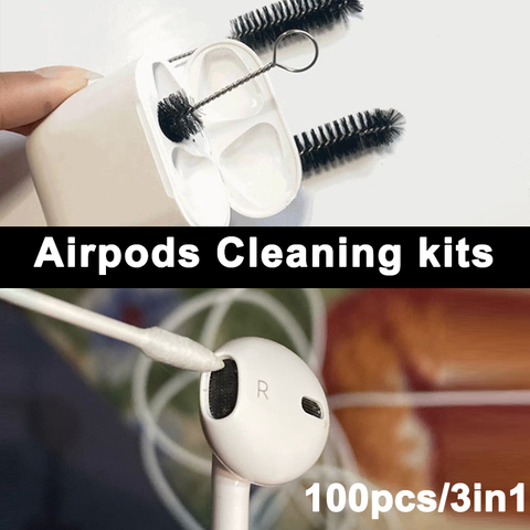 Outils de nettoyage jetables, bâton en coton pour Xiaomi Airdots, Huawei Freebuds 2 Pro, Airpods Pro 2 3, brosse de nettoyage ► Photo 1/6