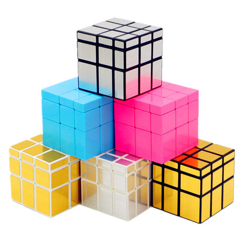 ShengShou 3x3 miroir Cube magique professionnel 3x3x3 or et argent cubo magico Puzzle vitesse classique jouets ► Photo 1/6