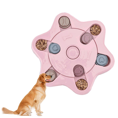 Bol interactif pour animaux de compagnie, Puzzle pour chien, IQ, alimentation lente, Portable, pour chiot ► Photo 1/4