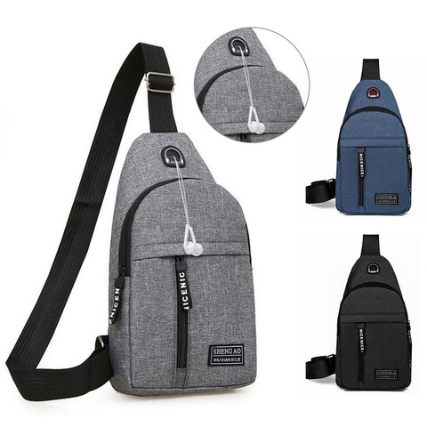 Homme femmes Nylon taille Packs sac à bandoulière bandoulière Sport de plein air épaule poitrine quotidien pique-nique toile sac de messager Bolsa # T2P ► Photo 1/5