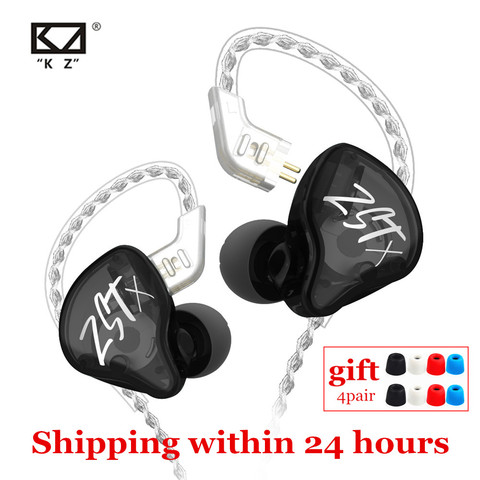 KZ – écouteurs intra-auriculaires, technologie hybride, hi-fi, basse, oreillettes de Sport, stop-bruit, ZS10 pro, ZSN pro, ZSX C12 ► Photo 1/6