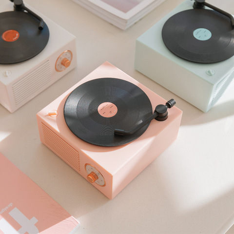 Lecteur d'enregistrement en vinyle | Haut-parleur Portable, Bluetooth sans fil, mini stéréo portable, petit pistolet Portable en acier, haut-parleur multifonction pour enregistrement en vinyle ► Photo 1/6