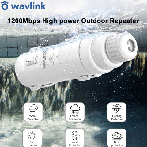 Wavlink AC1200 routeur WIFI extérieur haute puissance/AP répéteur WIFI sans fil Wifi double antenne Dand 2.4G/5G à Gain élevé POE EU ► Photo 1/6