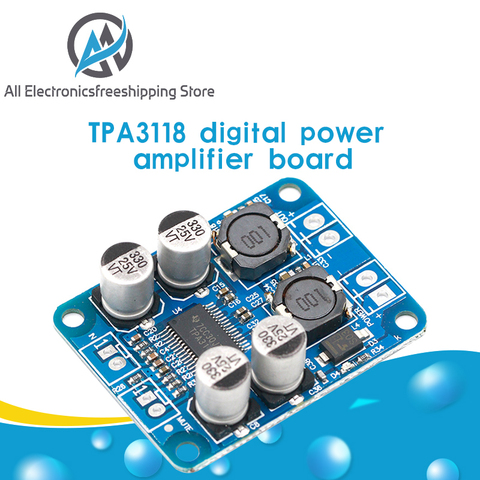 Module d'amplification de carte d'amplificateur de puissance Audio numérique Mono cc 12V-24V TPA3118 60W ► Photo 1/6