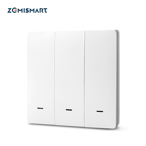 Zemimart Tuya Zigbee interrupteur d'éclairage 3 Gangs interrupteurs muraux physiques interrupteur poussoir 110v 220v ► Photo 1/6