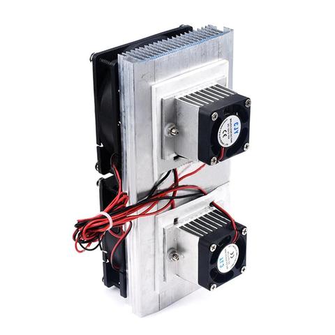 Module de Kit de refroidissement de système de réfrigération de semi-conducteur de bricolage de 12V Double, Double radiateur + Module de Conduction + ventilateur de refroidissement + TEC1-12706 ► Photo 1/6