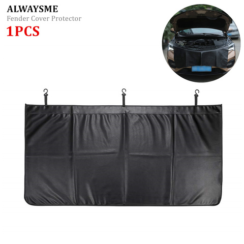 ALWAYSME – tapis de protection magnétique en cuir, 1 pièce, protection de garde-boue mécanique automobile avec crochets pour réparation automobile ► Photo 1/6