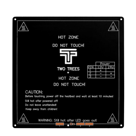 MK3 Mk2 lit chauffant 12V 24V pièces pour Reprap Mendel HotBed 3D imprimantes partie 220*220mm plaque d'aluminium 3mm lit chauffant PCB accessoires ► Photo 1/6