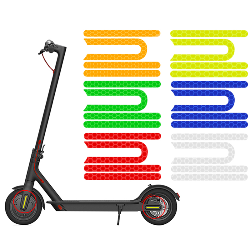 4 pièces/ensemble Scooter autocollants réfléchissants pour Xiaomi Mijia M365 Pro Scooter électrique réflecteur étanche PVC Scooter accessoires ► Photo 1/6