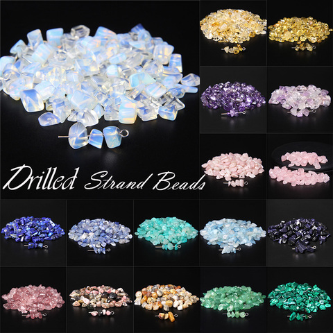 Perles de pierre naturelle puces 5-8mm cristal Turquolse irrégulière gravier perle accessoires pour bijoux à bricoler soi-même faisant avec trou 15 