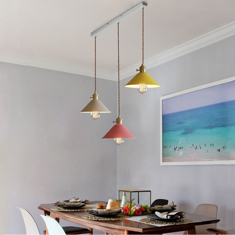 Lampe suspendue colorée au design nordique moderne, luminaire décoratif d'intérieur, idéal pour un salon, un bureau, une salle à manger ou une chambre à coucher, idéal pour noël ► Photo 1/6