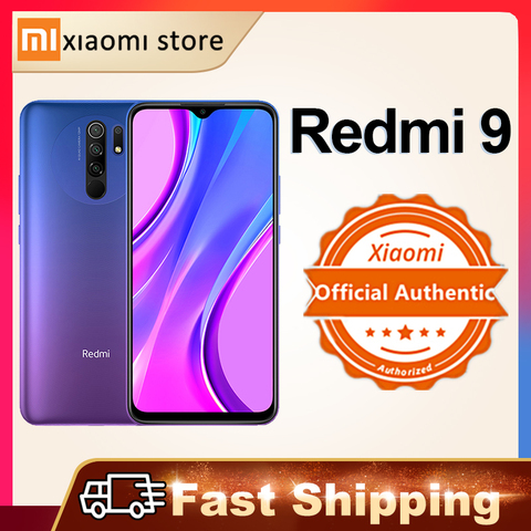 Version mondiale Xiaomi Redmi 9 3 go 32 go/4 go 64 go Smartphone Helio G80 Octa Core 13MP Quad caméra 6.53 