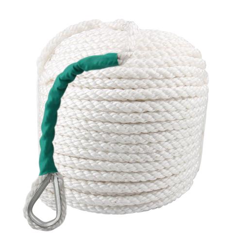 Corde d'ancrage en Nylon à 3 brins pour bateau, ligne de gréement, 100 '(30m) x 1/2 