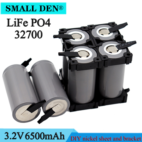 Nouveau 3.2V 32700 6500mAh LiFePO4 batterie 35A décharge continue maximum 55A batterie haute puissance + bricolage nickel feuille et support ► Photo 1/6