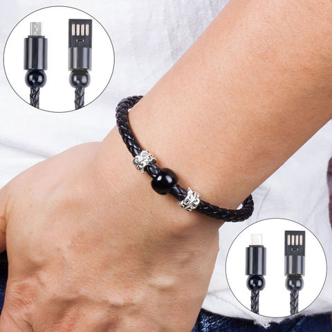 USB Chargeur Câble de Synchronisation de Données Bracelet Bracelet Pour Android/Type-c/iPhone XS 6 S 7 plus X Pour Samsung S6 S7 Pour xiaomi ► Photo 1/6